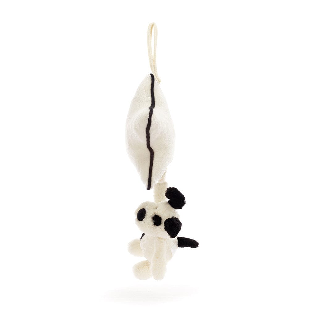 Musical Pull | Bashful Black & Cream Puppy