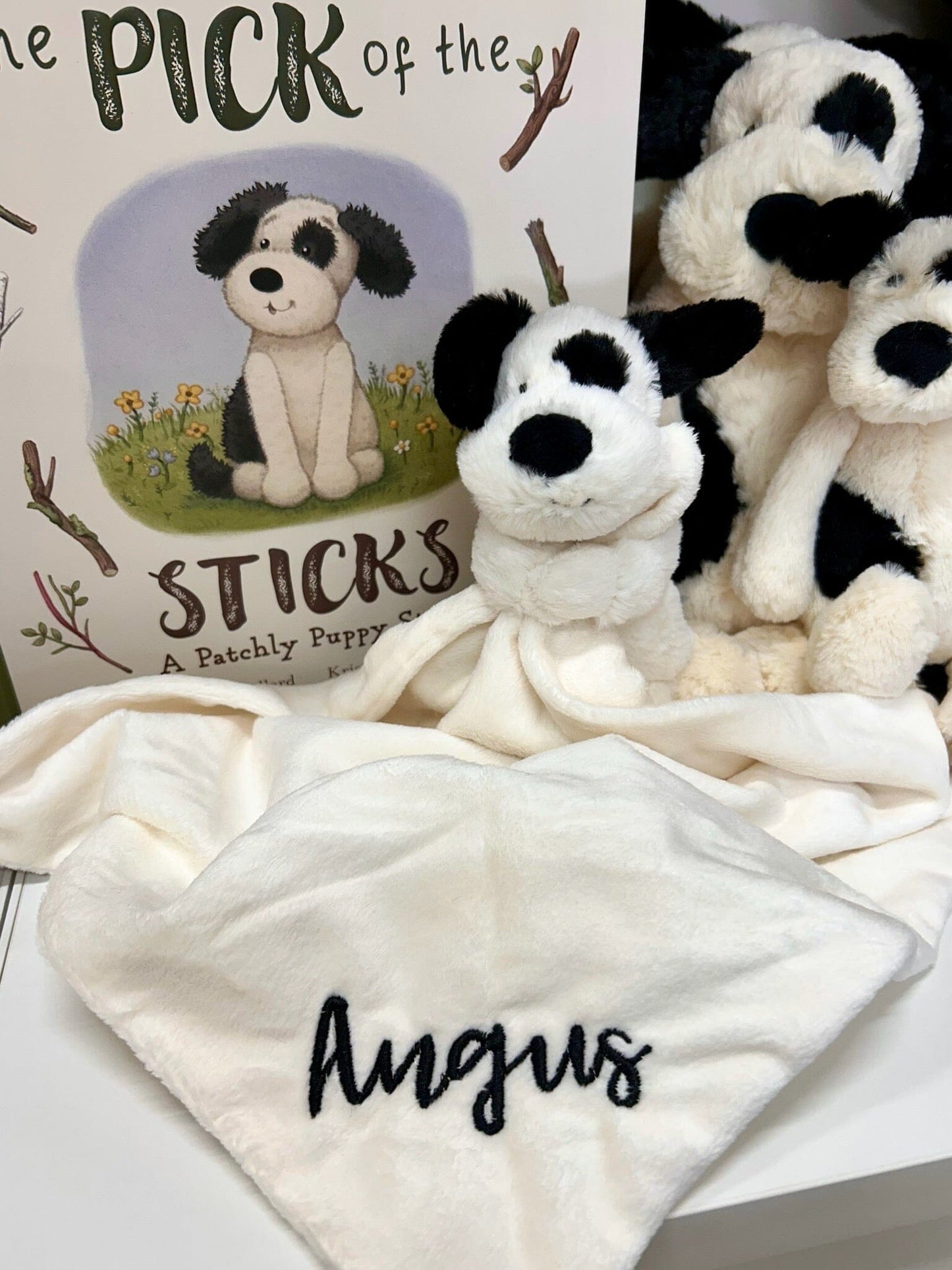 Soother | Bashful Black & Cream Puppy - Discontinued