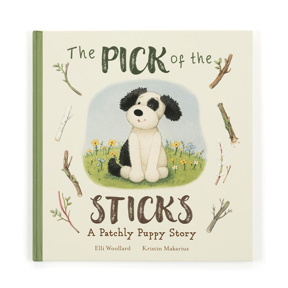 The Pick of the Sticks Book and Bashful Black & Cream Puppy Original